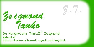 zsigmond tanko business card